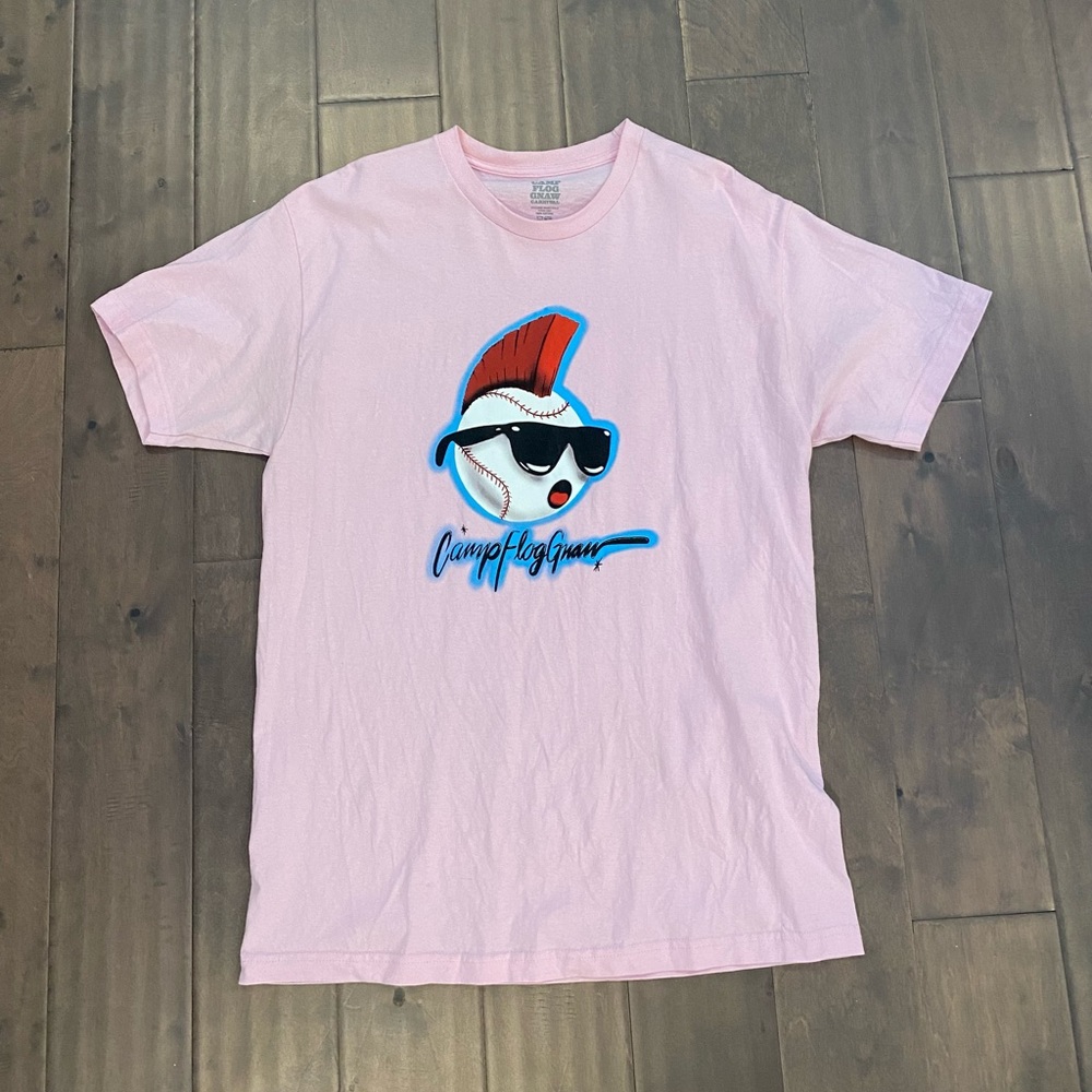 Camp Flog Gnaw Pink T-Shirt / Size: L / Color: Pink and Blue